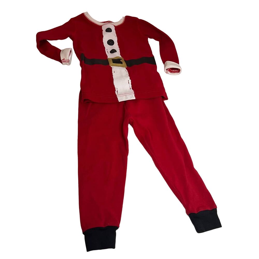 Babies R US Santa Elf Red & Black Girls Boys Christmas Pajamas Size 24 months
